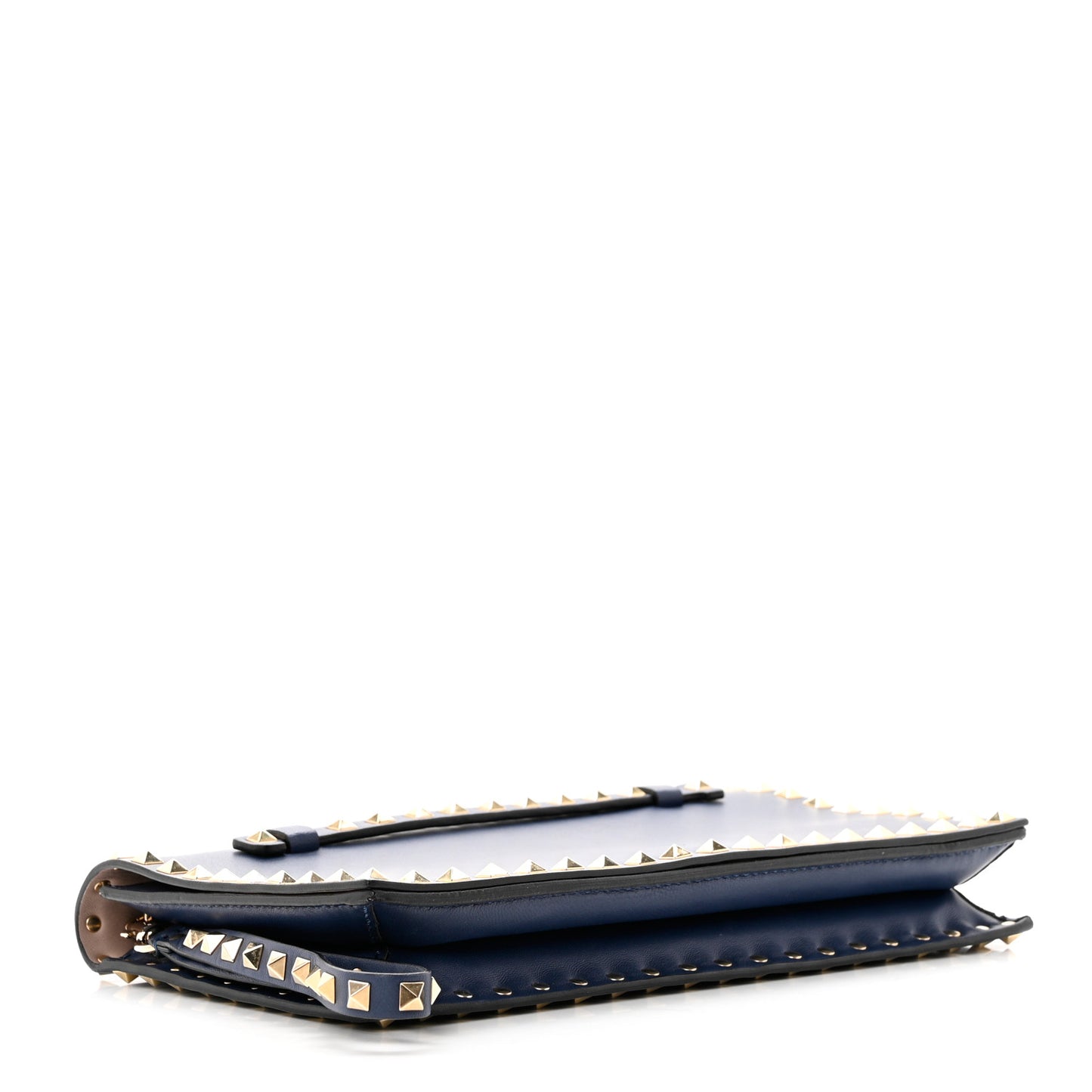 Nappa Rockstud Wristlet Clutch Indigo