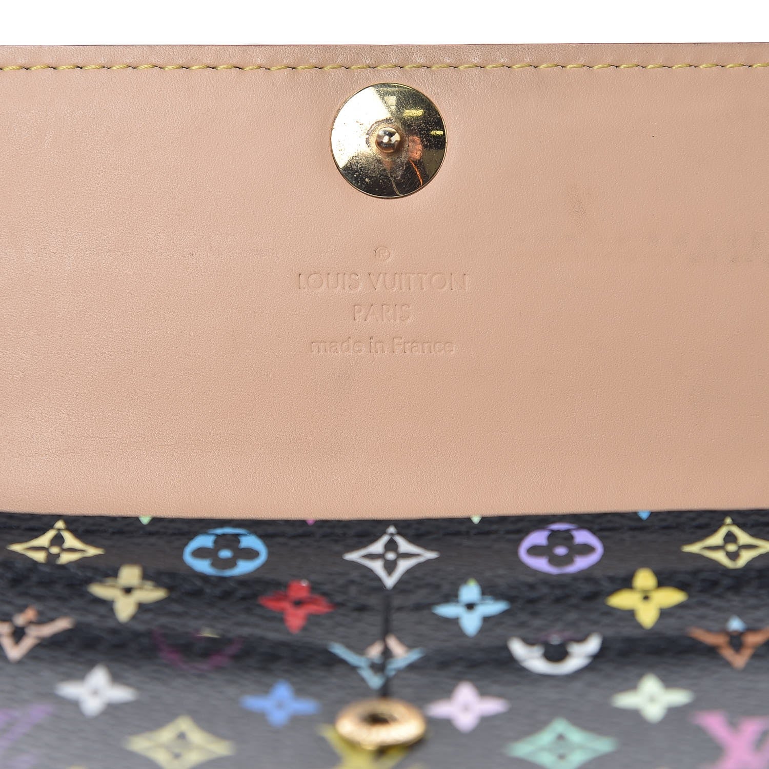 Louis Vuitton Monogram Multicolor Sarah Wallet Black 6 of 7