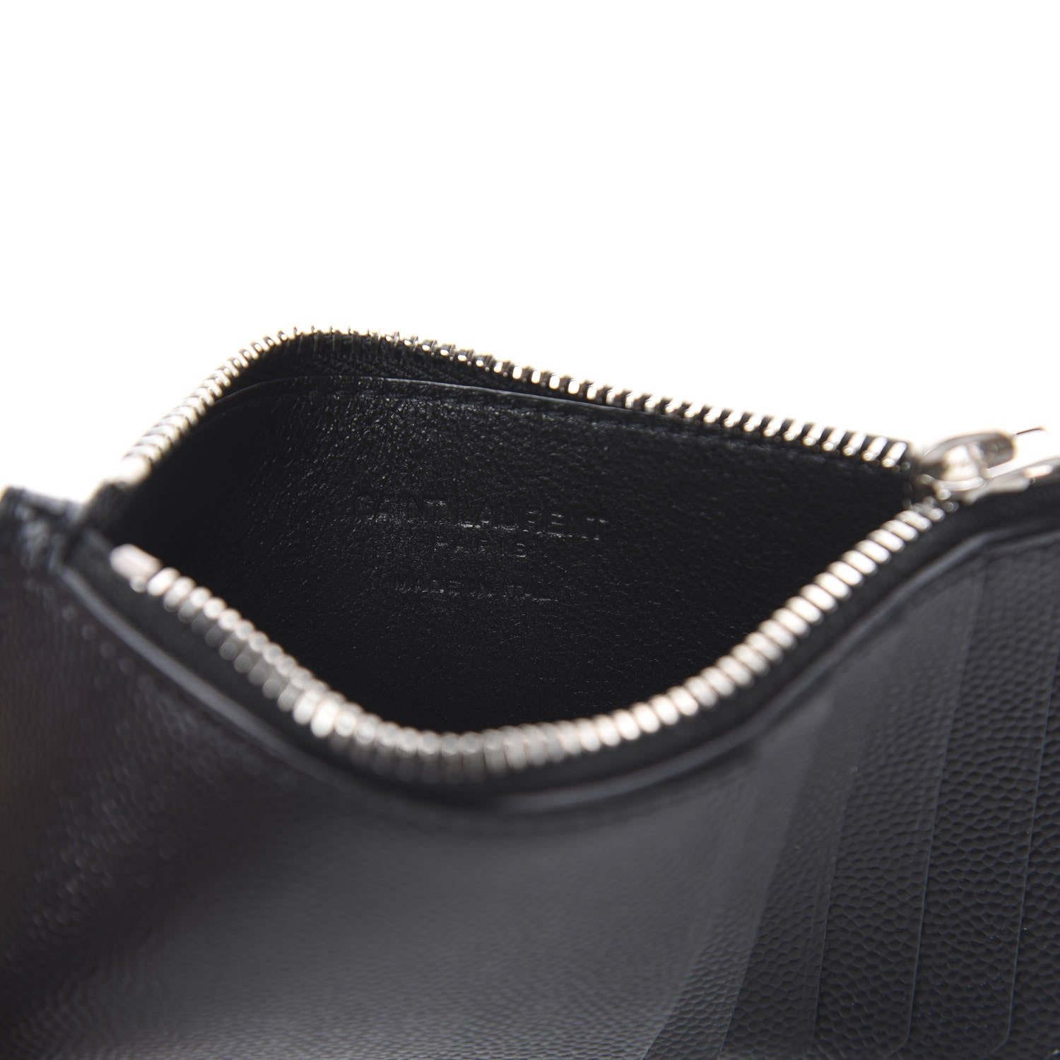 Saint Laurent Grained Calfskin 5 Fragments Zip Pouch Card Holder Black 5 of 5