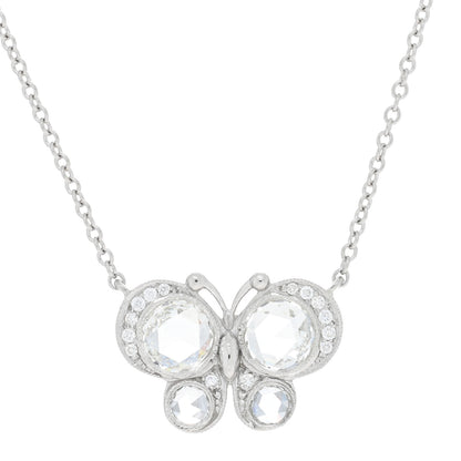Tiffany Platinum Diamond Enchant Butterfly Pendant Necklace 5 of 5
