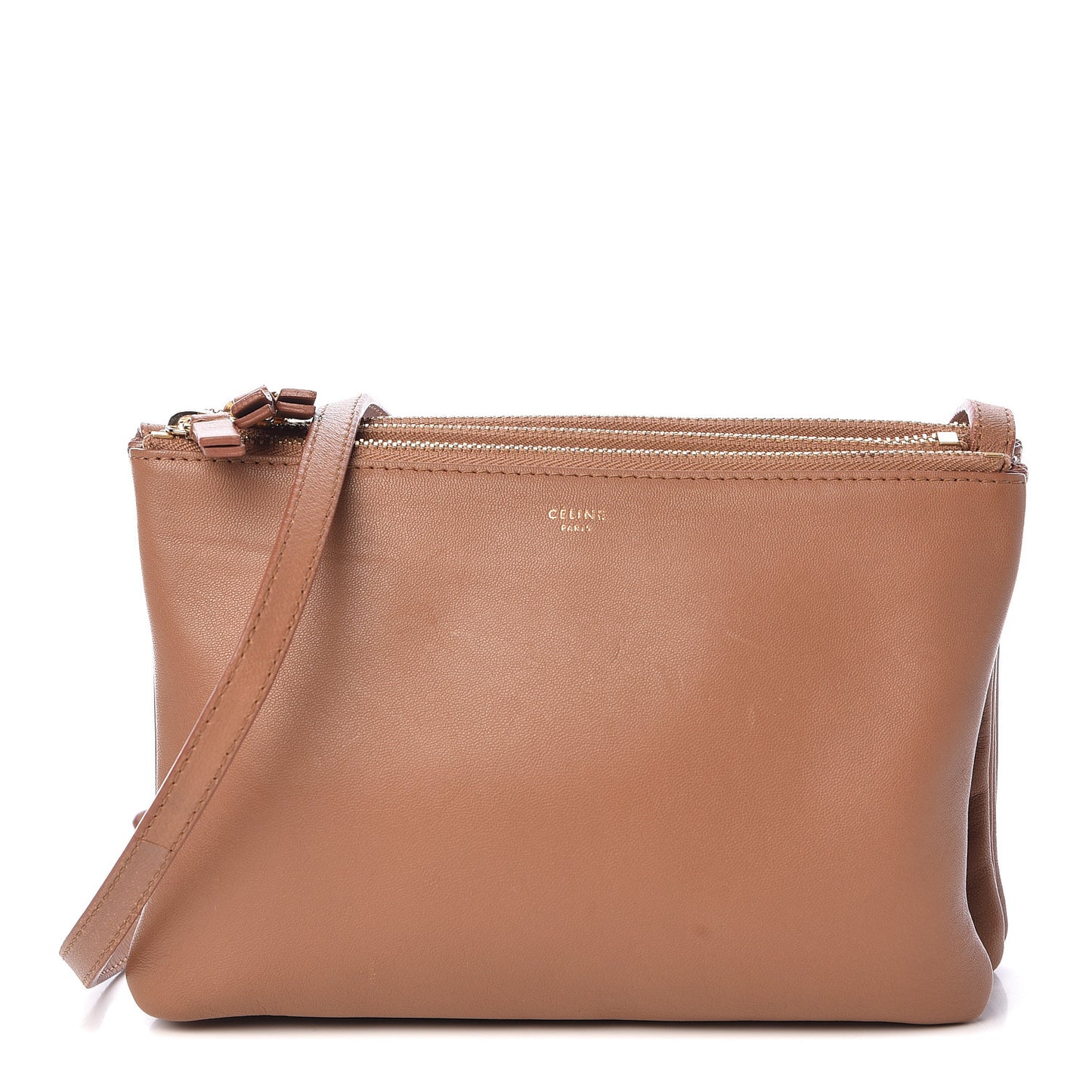 Lambskin Small Trio Crossbody Bag Tan