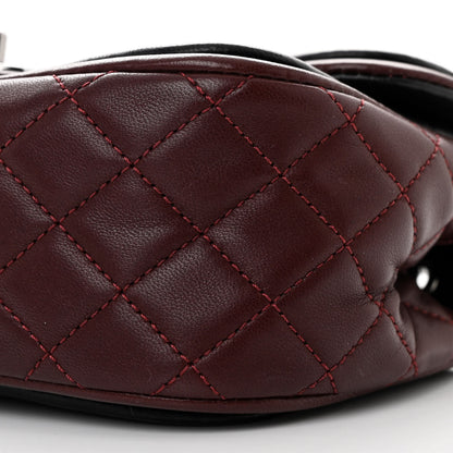 Chanel Lambskin Classic Twist Mini Rectangular Flap Black Burgundy 10 of 13