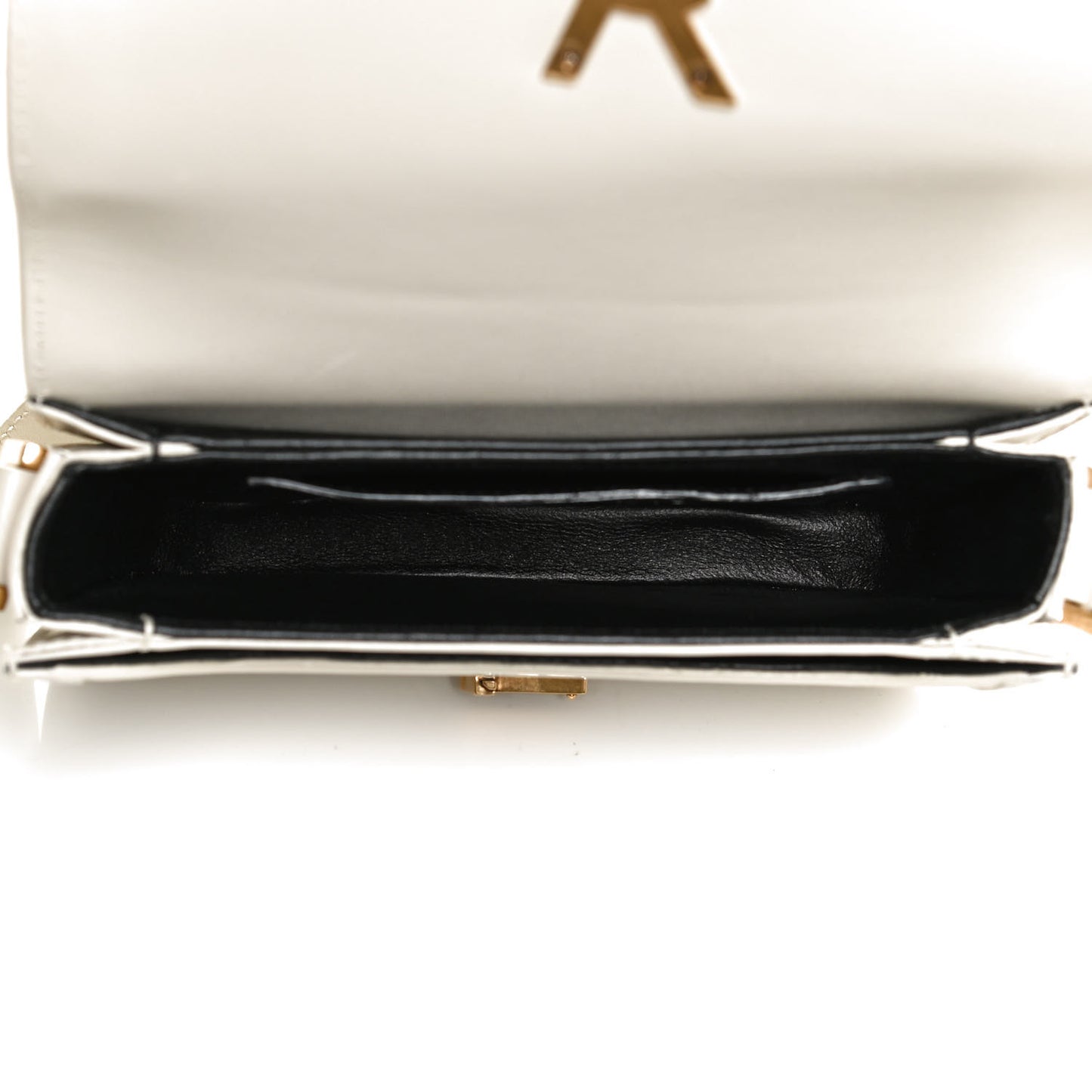 Smooth Calfskin Small Solferino Satchel Ivory Natural