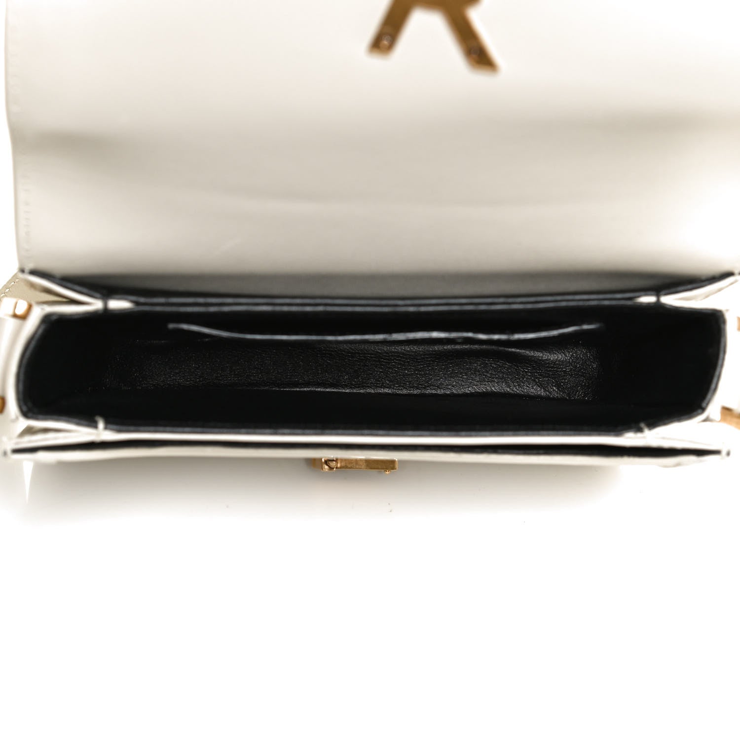 Saint Laurent Smooth Calfskin Small Solferino Satchel Ivory Natural 5 of 11