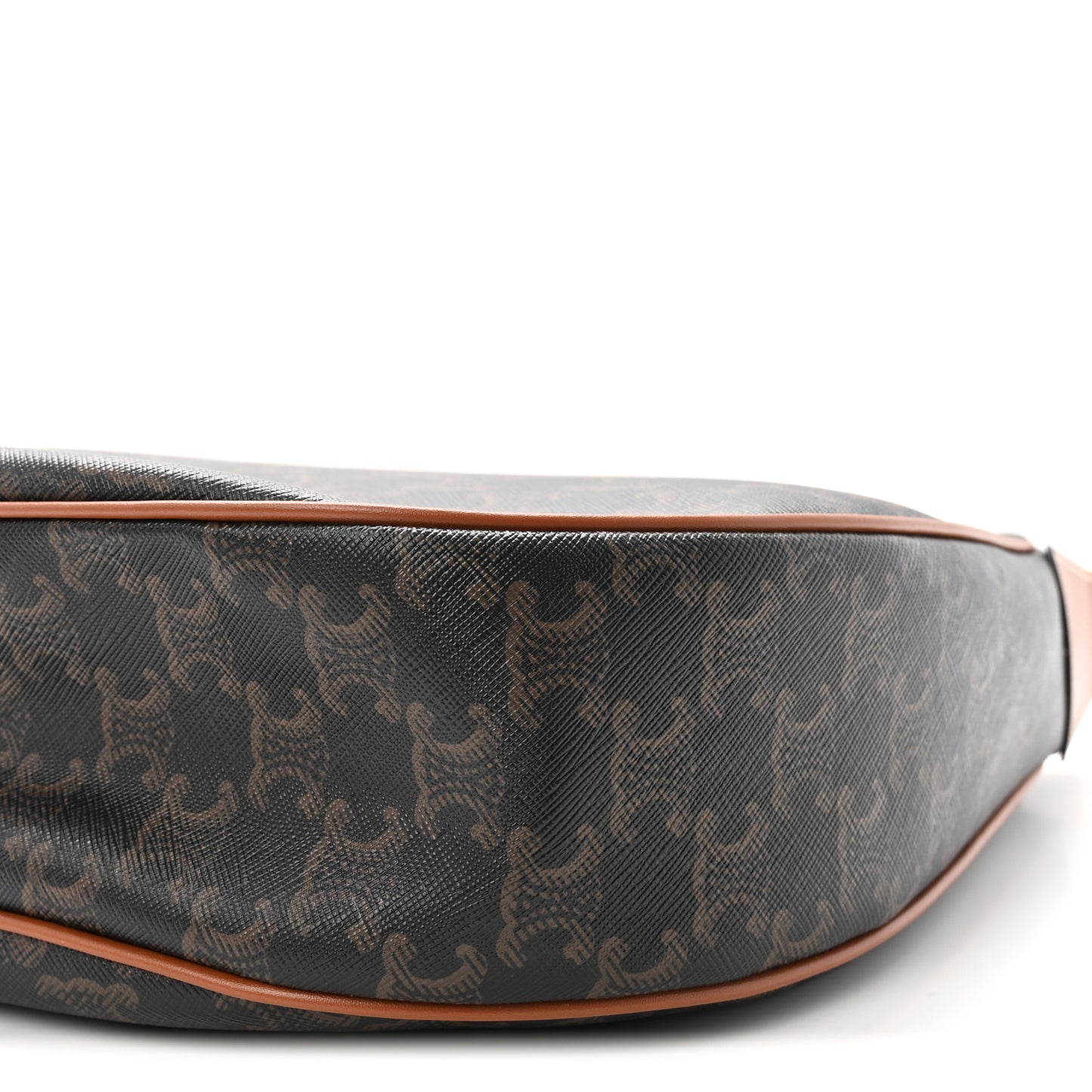 Calfskin Triomphe Canvas Heloise Shoulder Bag Tan