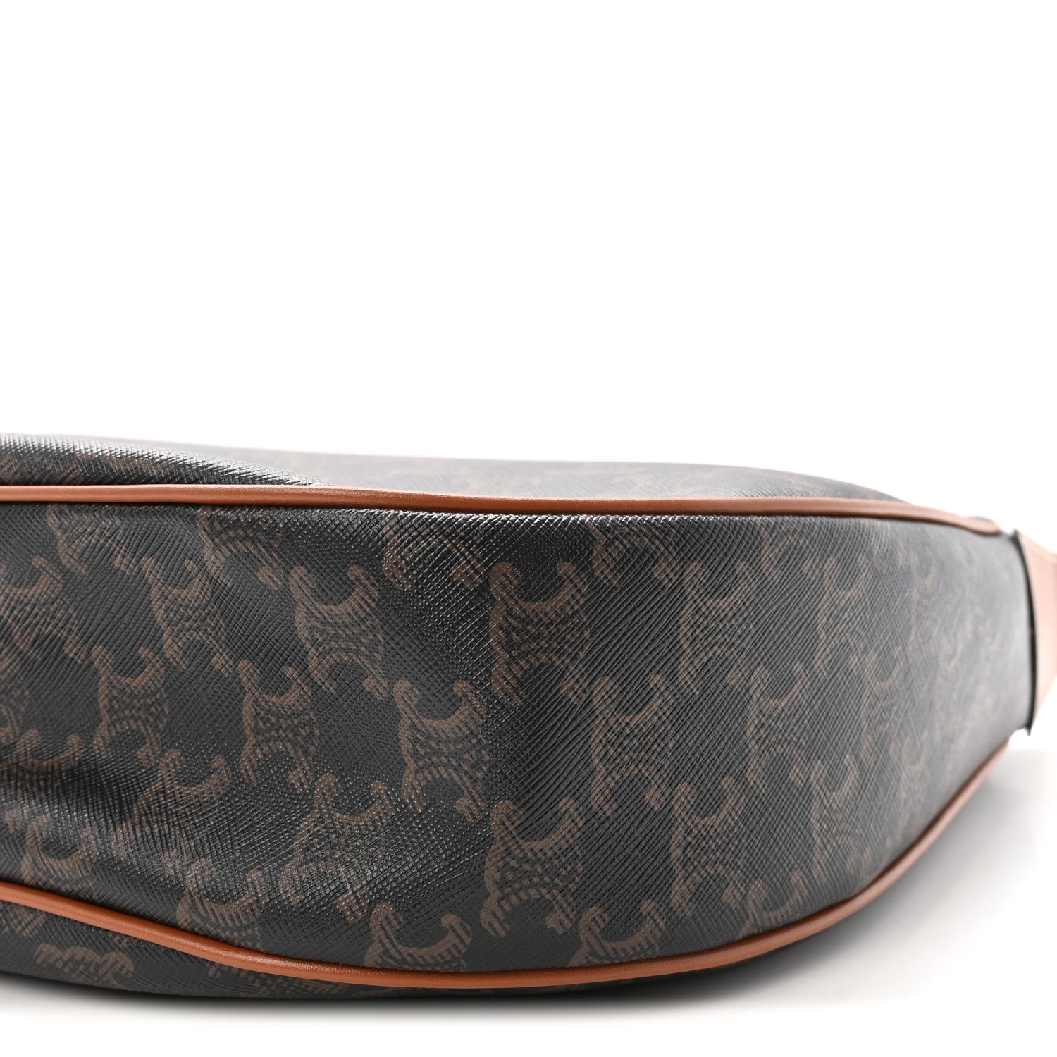 Celine Calfskin Triomphe Canvas Heloise Shoulder Bag Tan 9 of 9