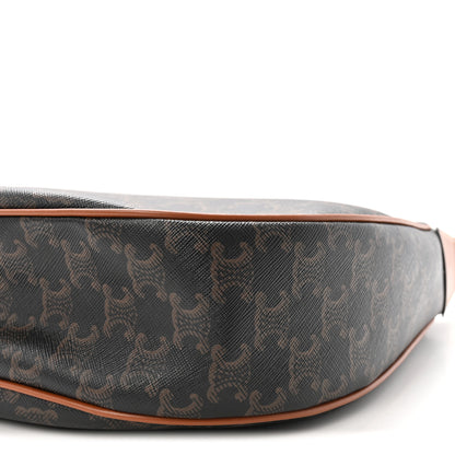 Celine Calfskin Triomphe Canvas Heloise Shoulder Bag Tan 9 of 9