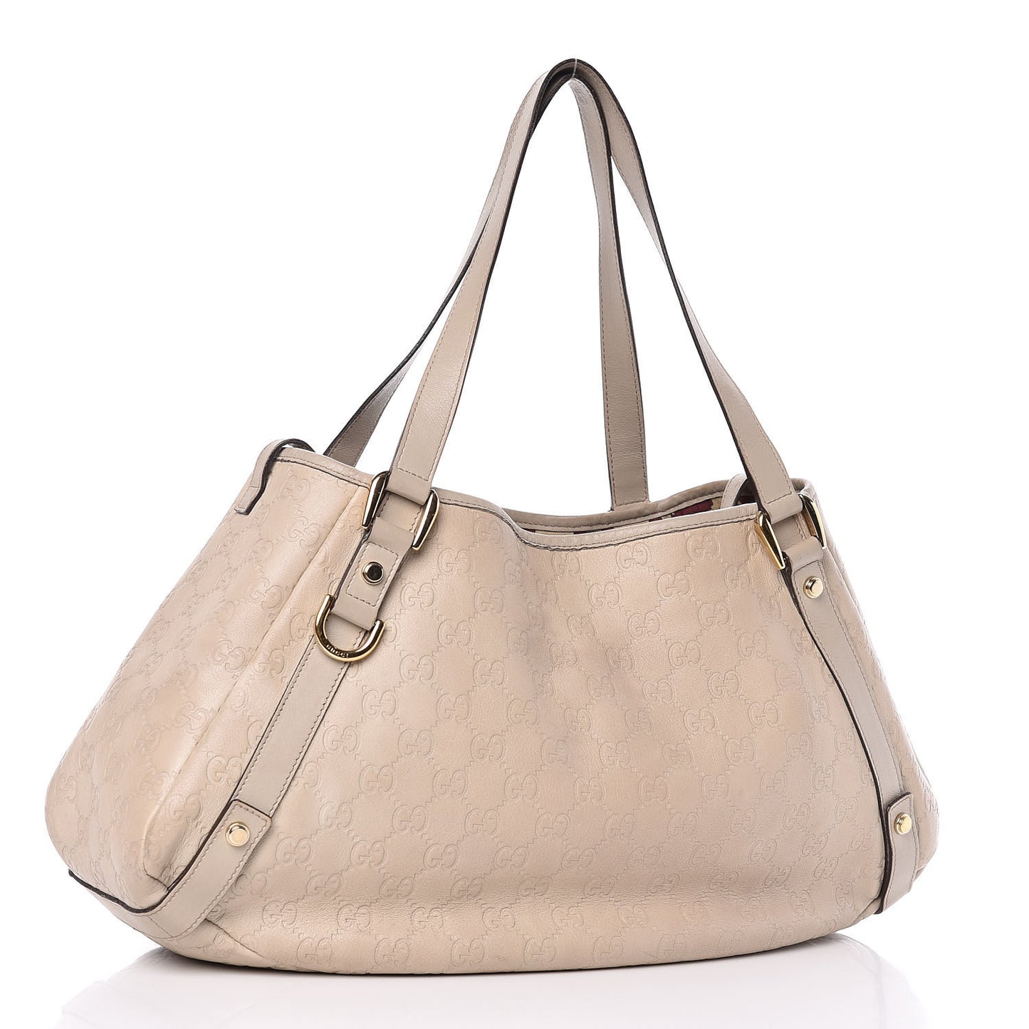 Guccissima Medium Abbey Shoulder Bag Off White
