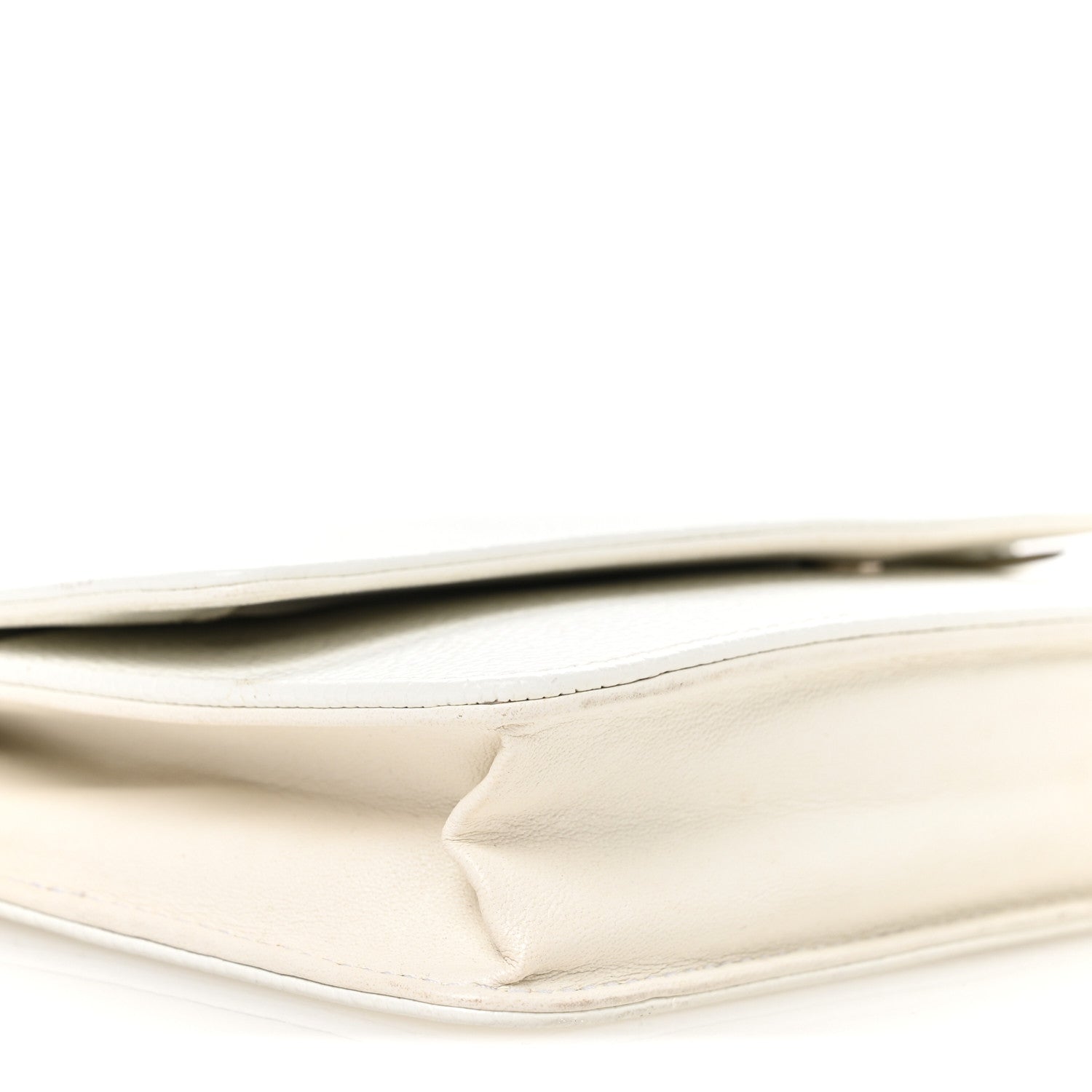 Chanel Caviar Timeless CC Wallet on Chain WOC White 10 of 11