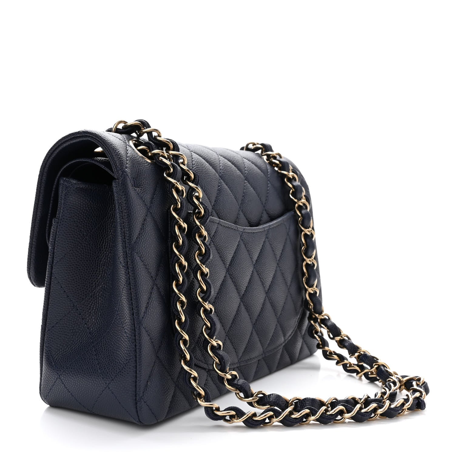 Chanel Caviar Quilted Small Double Flap Navy 3 of 11