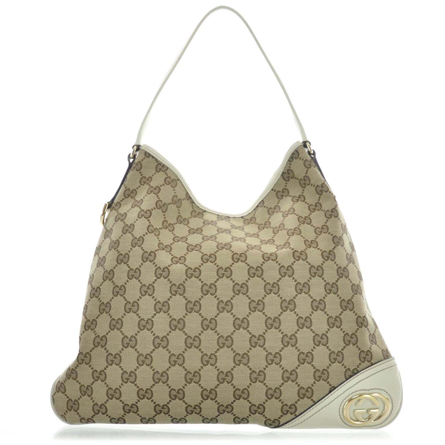 Gucci Monogram Medium New Britt Hobo Off White 1 of 9
