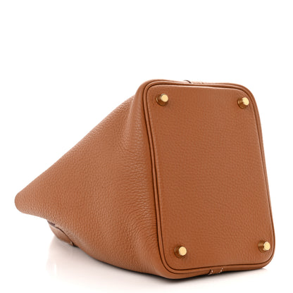 Hermes Taurillon Clemence Picotin Lock 18 PM Gold 4 of 11