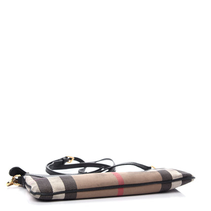 Burberry House Check Derby Peyton Crossbody Clutch Bag Black 4 of 9