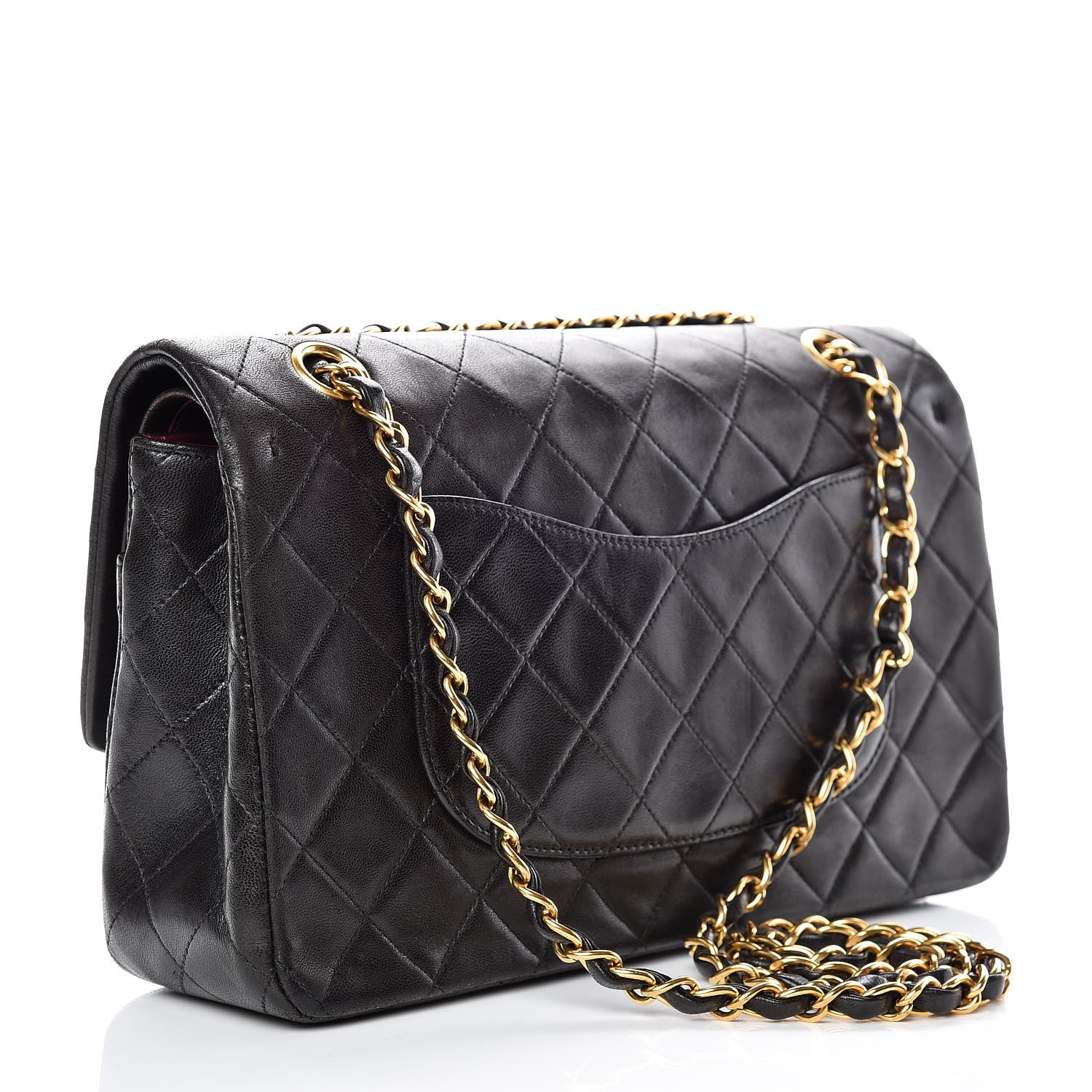 Chanel Lambskin Quilted Medium Double Flap Black 3 of 16