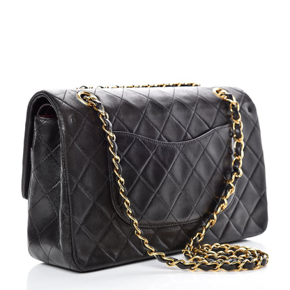 Chanel Lambskin Quilted Medium Double Flap Black 3 of 16