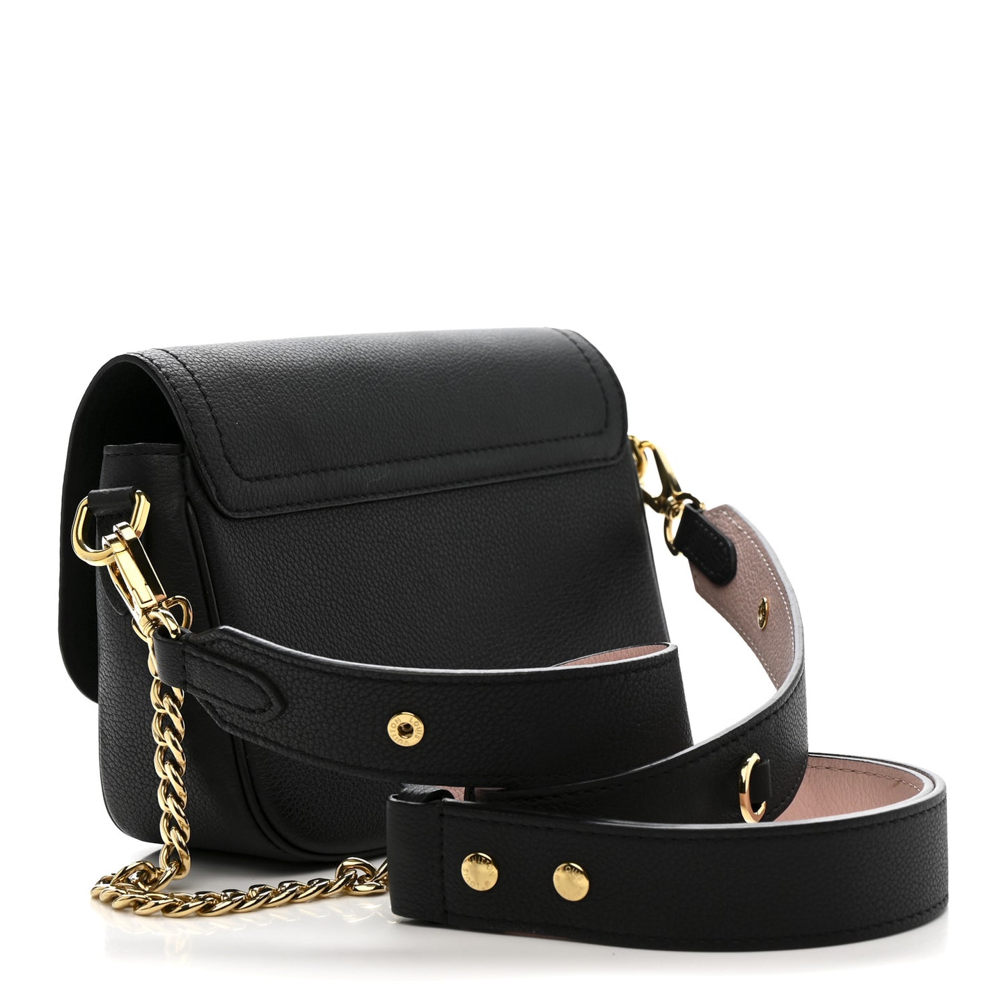 Grained Calfskin Lockme Tender Black