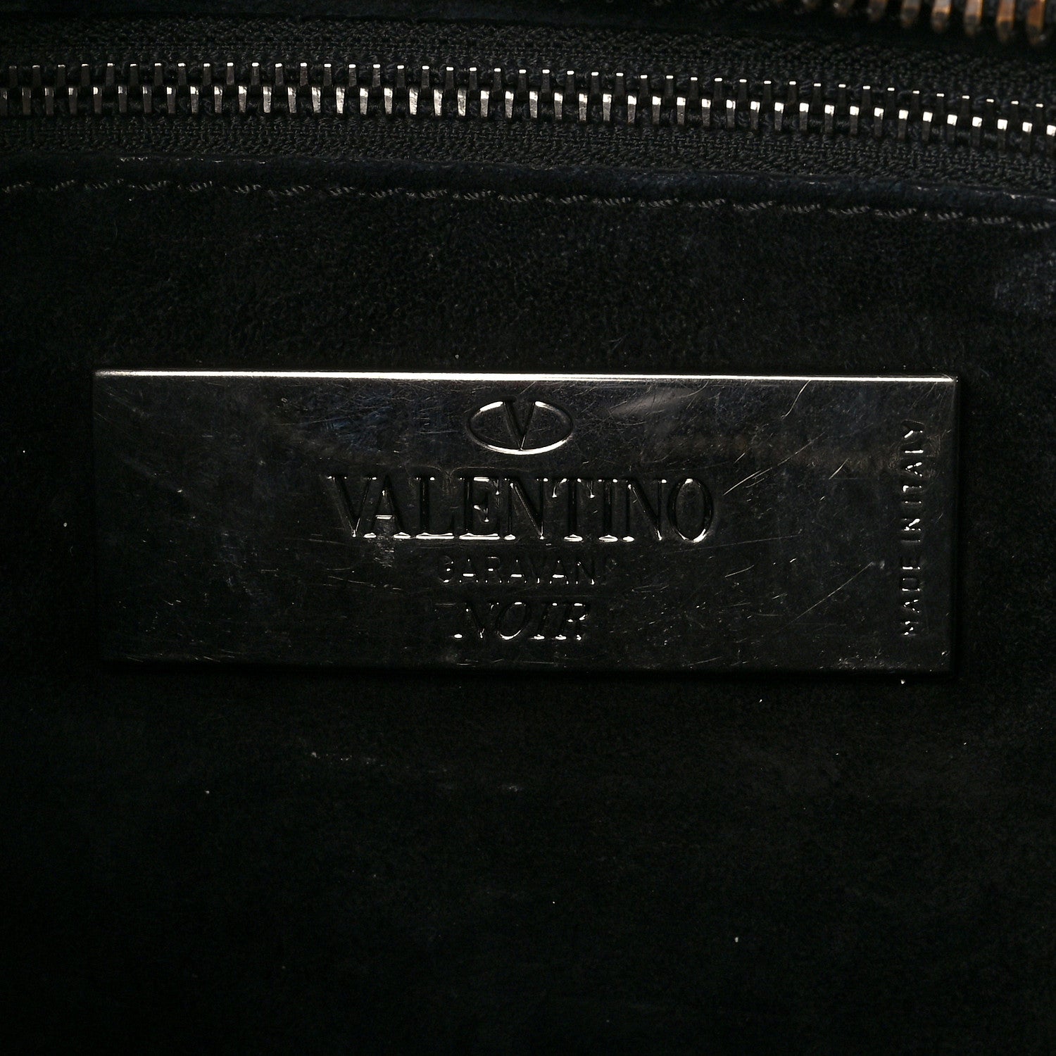 Valentino Garavani Craquele Calfskin Small Guitar Strap Rockstud Rolling Flap Pocket Shoulder Bag Black 6 of 9