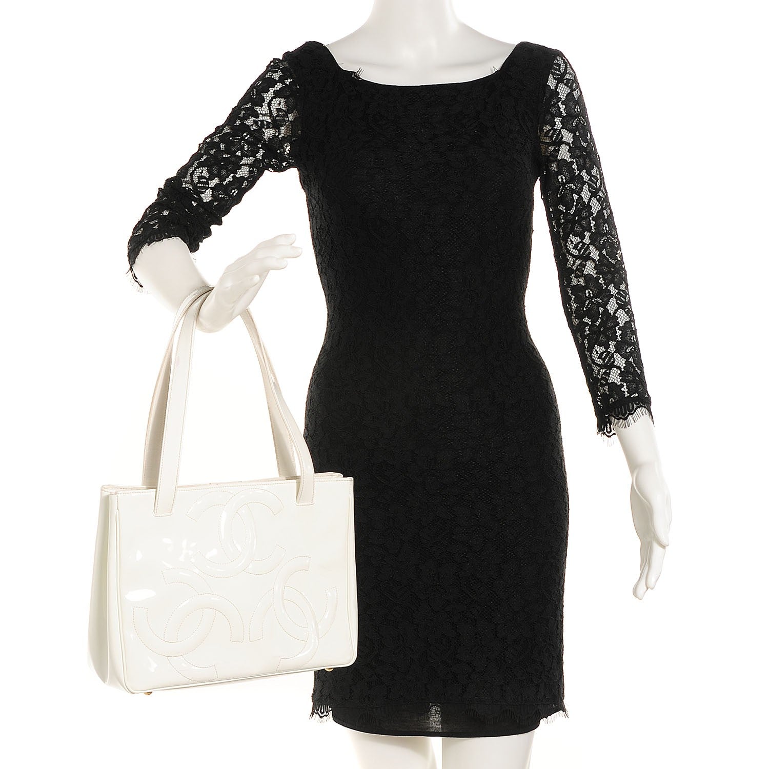 Chanel Patent CC Tote White 2 of 7