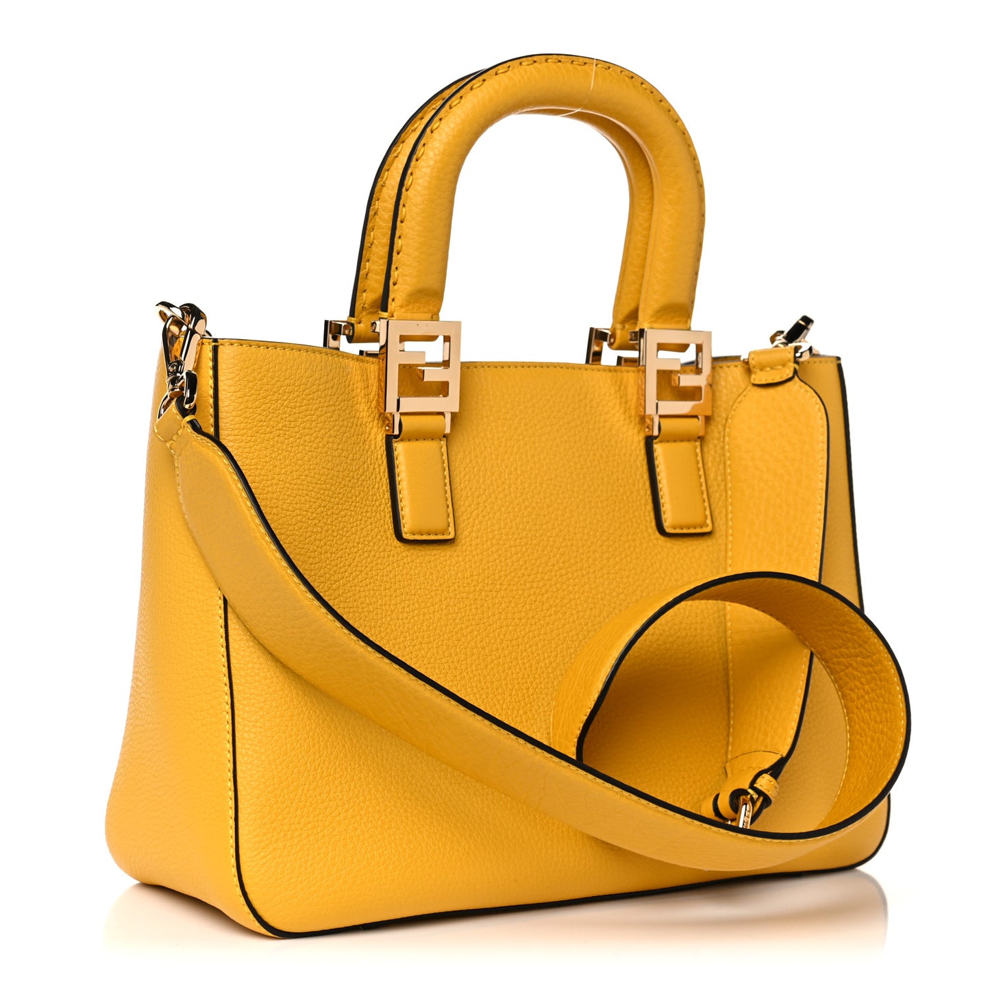 Cuoio Romano Selleria Small FF Tote Sunflower