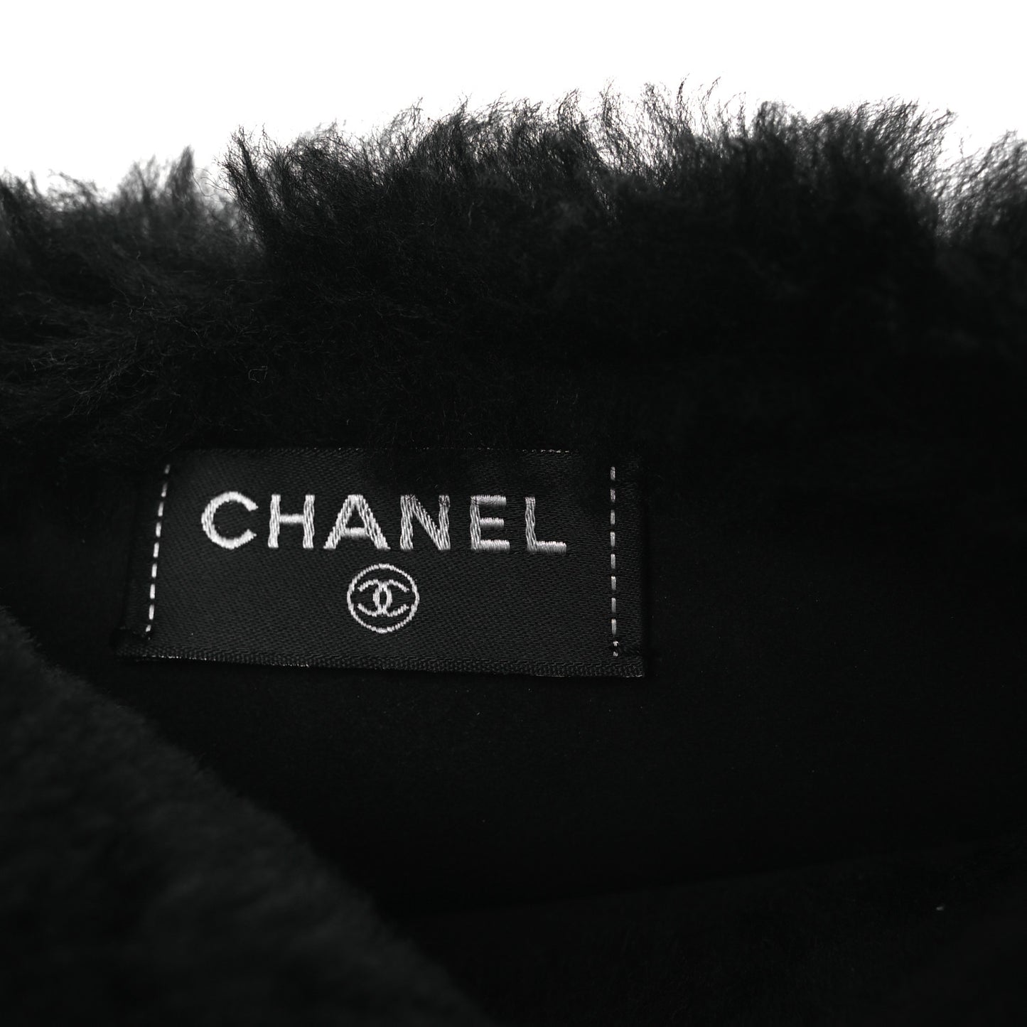 Muff Shearling Lambskin Bag Black Ecru