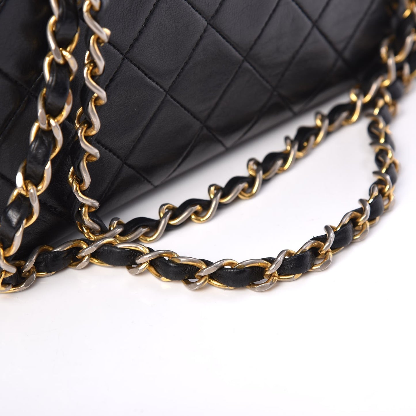 Lambskin Quilted Small Single Flap Black