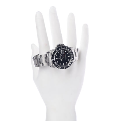 Rolex Stainless Steel 40mm Oyster Perpetual Date GMT Master II Watch Black 16710 2 of 5