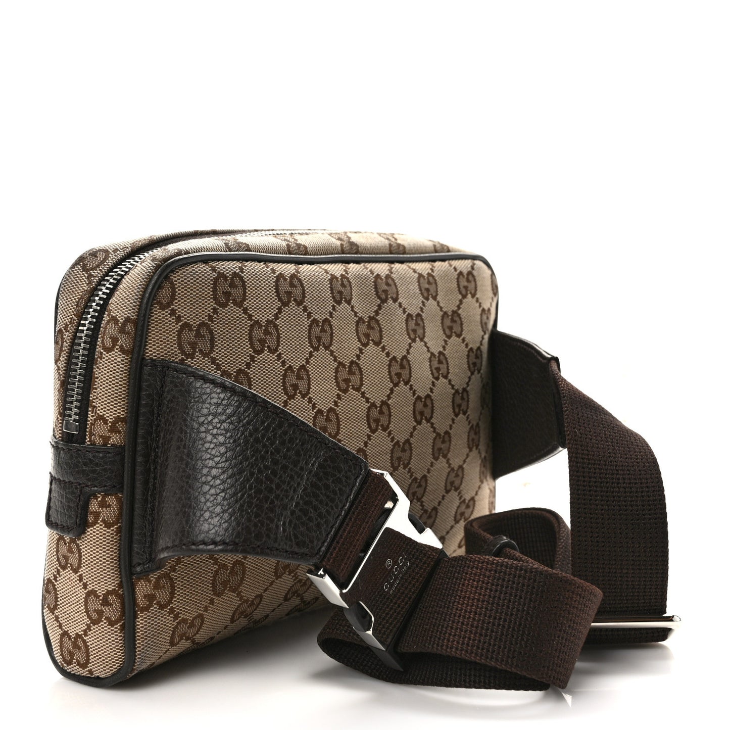 Monogram Dollar Calfskin Belt Bag Beige Ebony Testa di Moro Marrone Scuro