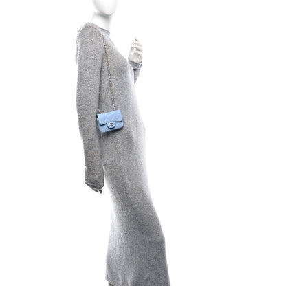 Chanel Caviar Quilted Mini Chain Belt Bag Light Blue 2 of 10