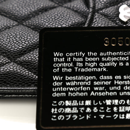 Chanel Caviar Quilted Classic Flat Wallet Pouch Black 12 of 13