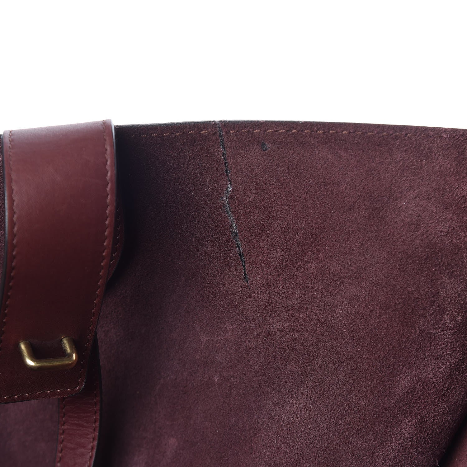 Celine Smooth Calfskin Medium Phantom Luggage Burgundy 9 of 12