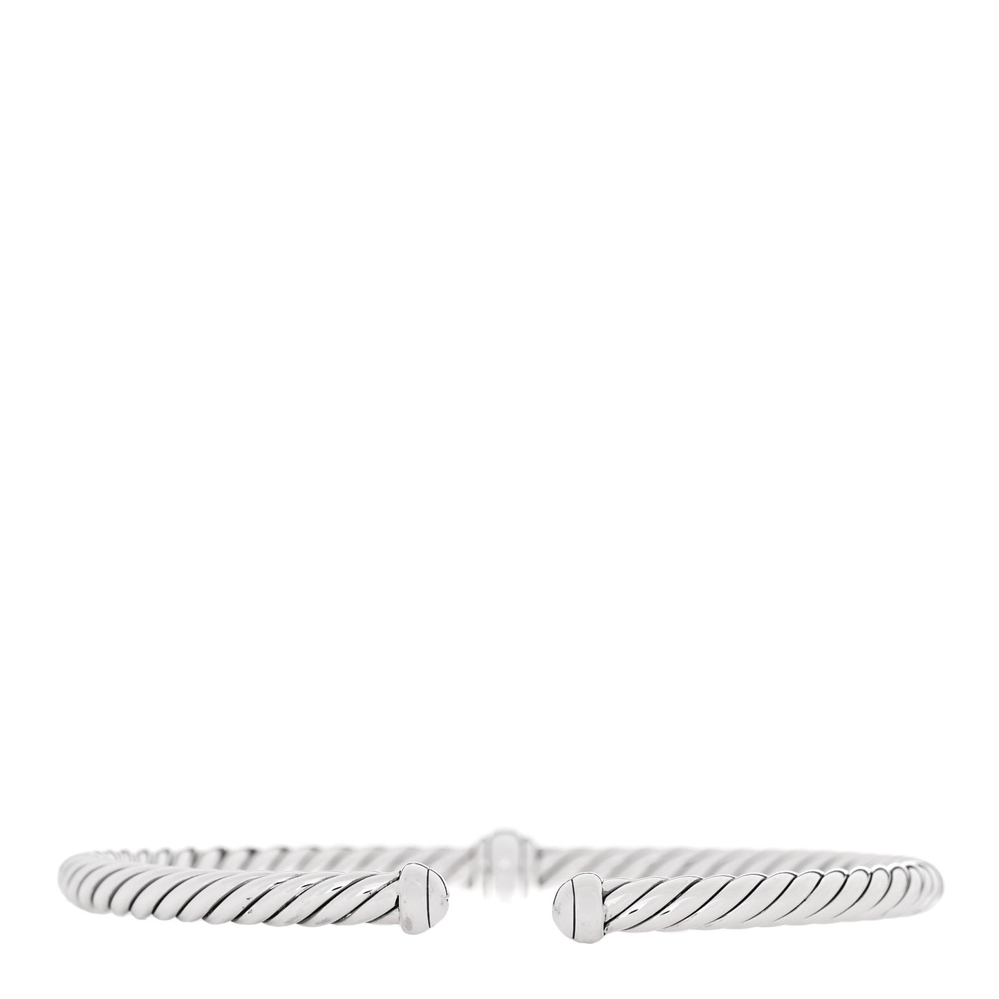 Sterling Silver Diamond 4mm Cable Flex Single Station Bracelet