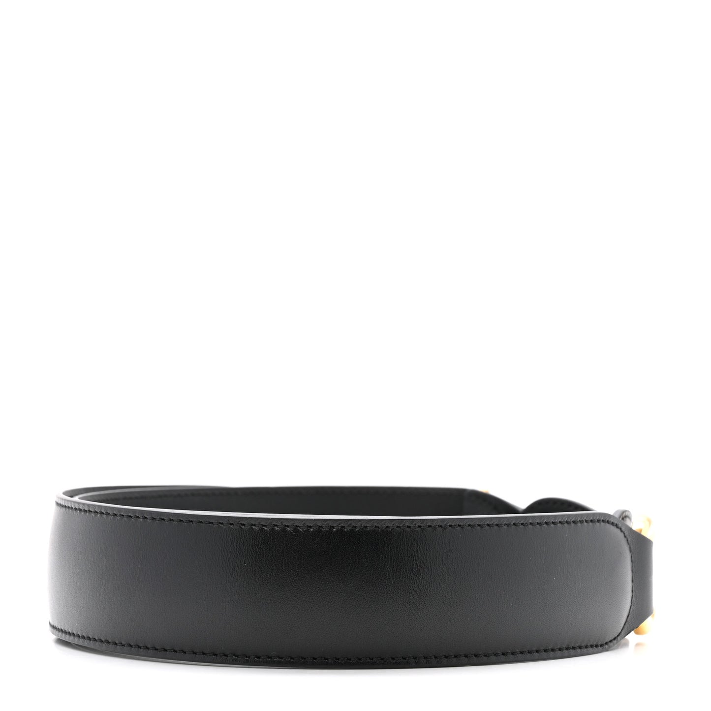 Efesto Leather Horsebit 25mm Belt 95 38 Black