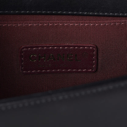Chanel Caviar Suede Calfskin Chevron Medium Boy Flap Black 6 of 8
