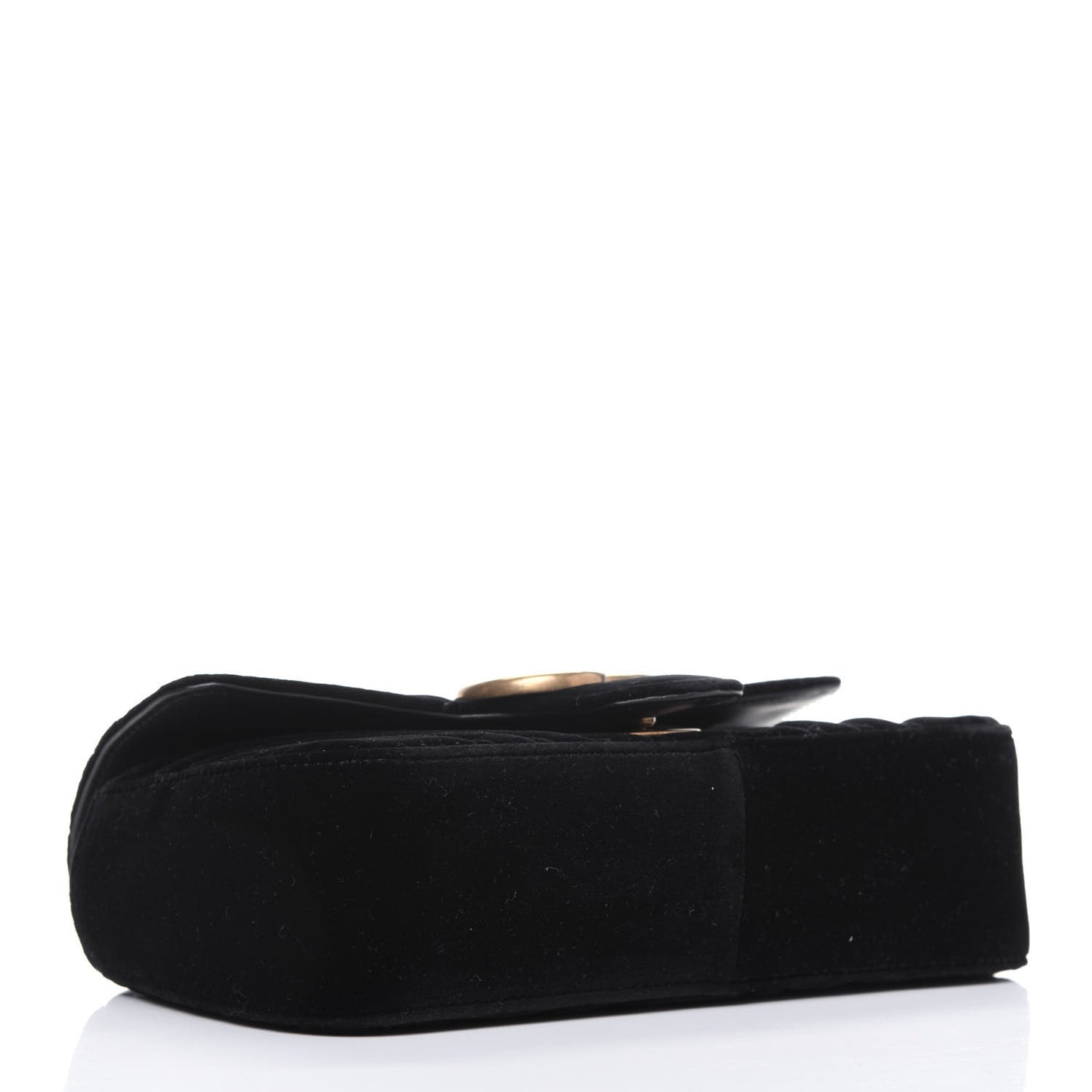 Velvet Matelasse Mini GG Marmont Shoulder Bag Black