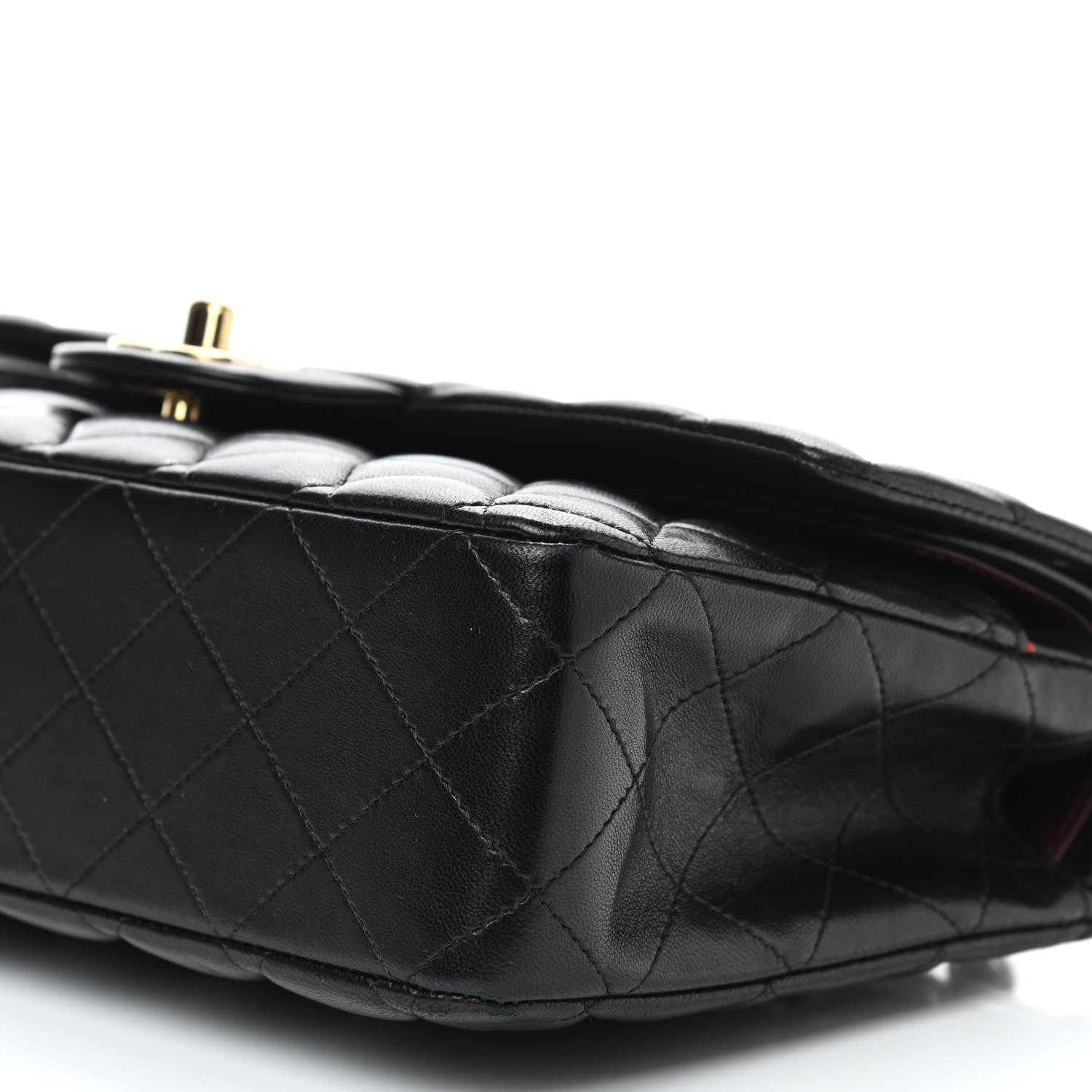 Chanel Lambskin Quilted Medium Double Flap Black 10 of 10