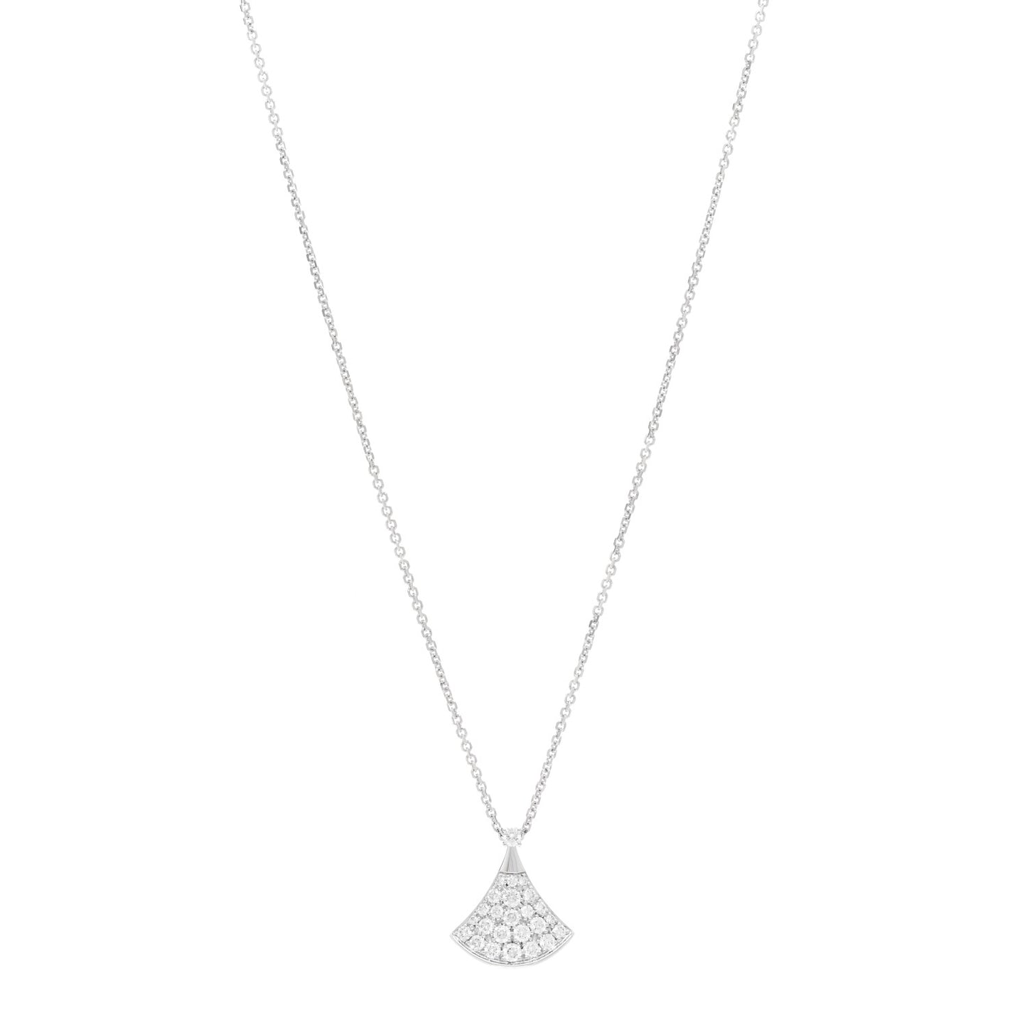 18K White Gold Diamond Divas' Dream Pave Necklace
