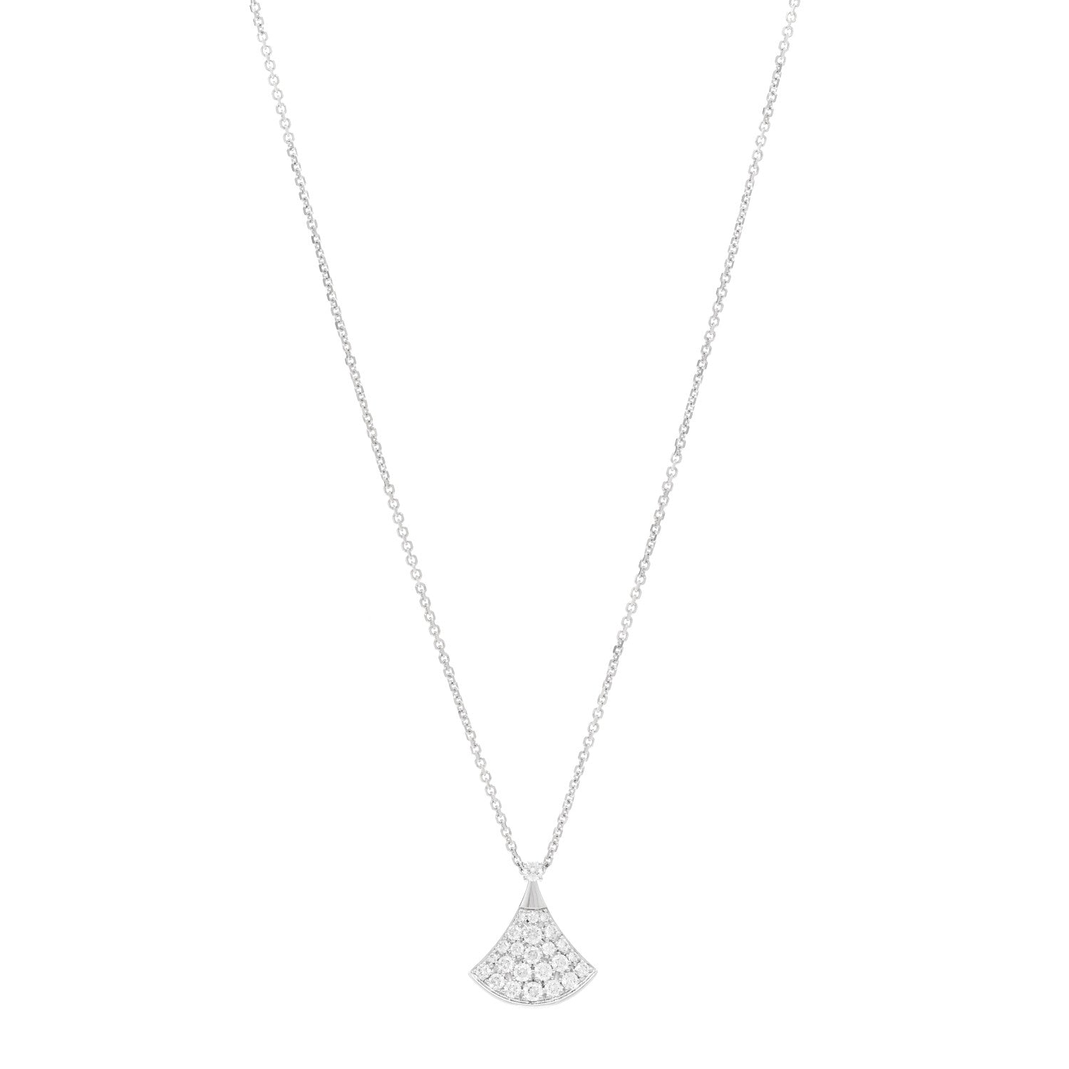 Bulgari 18K White Gold Diamond Divas' Dream Pave Necklace 1 of 5