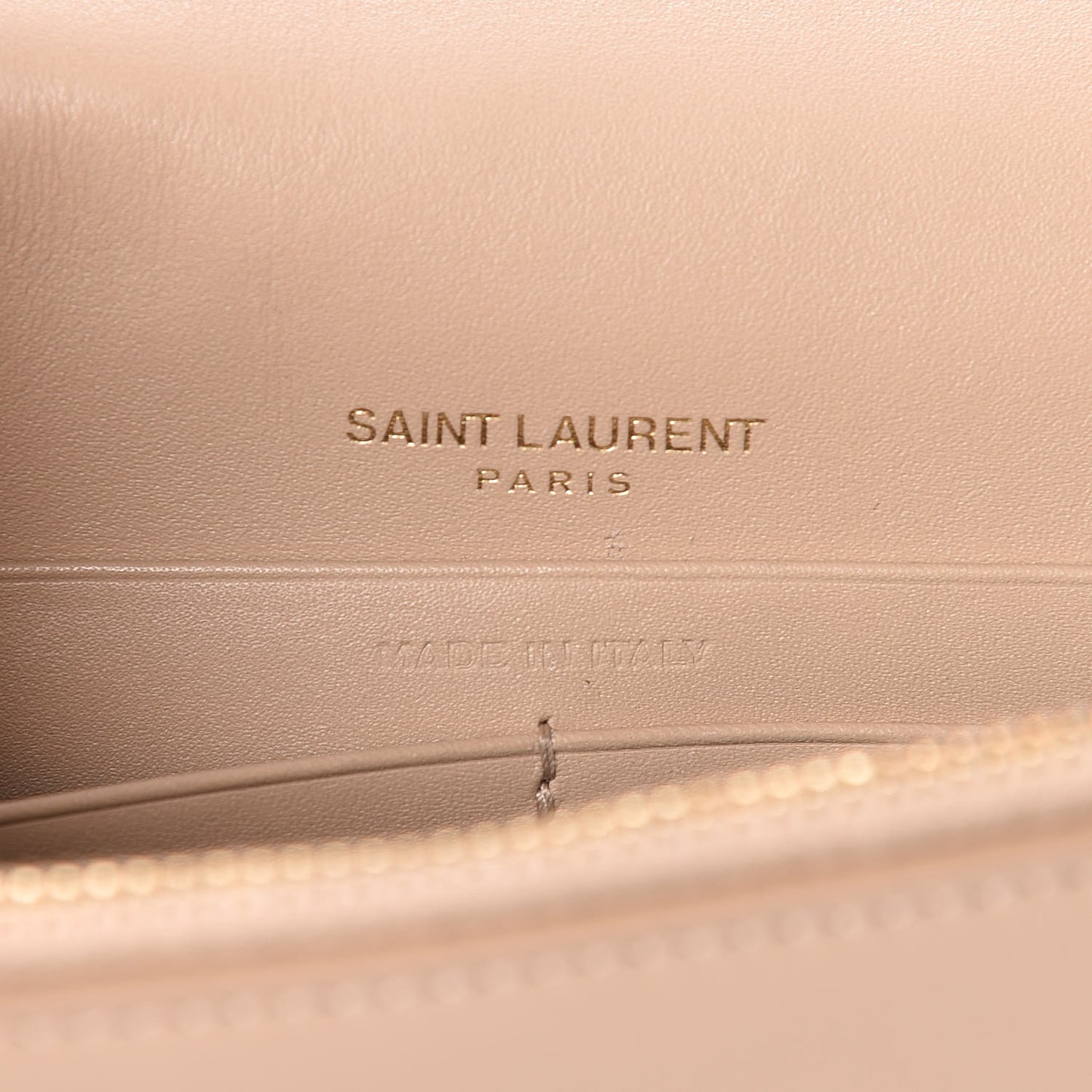 Smooth Calfskin Classic Monogram Kate Tassel Chain Wallet Nude Powder