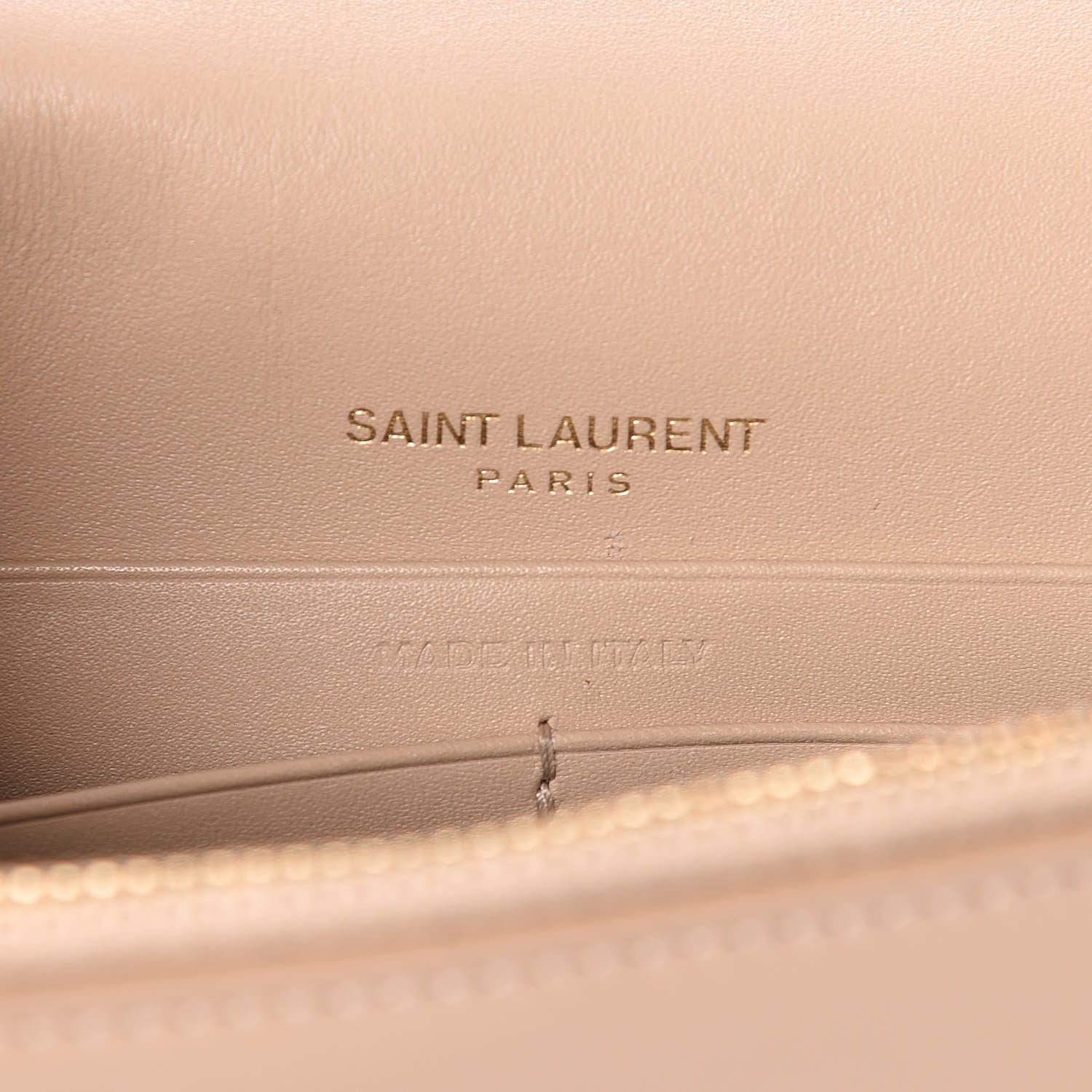 Saint Laurent Smooth Calfskin Classic Monogram Kate Tassel Chain Wallet Nude Powder 6 of 15