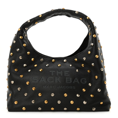 Marc Jacobs Grained Calfskin  Glam Studs The Sack Bag Black 1 of 10