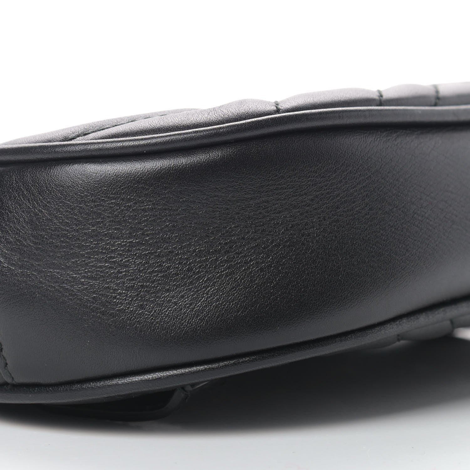 Gucci Calfskin Matelasse GG Marmont Belt Bag 85 34 Black 8 of 9