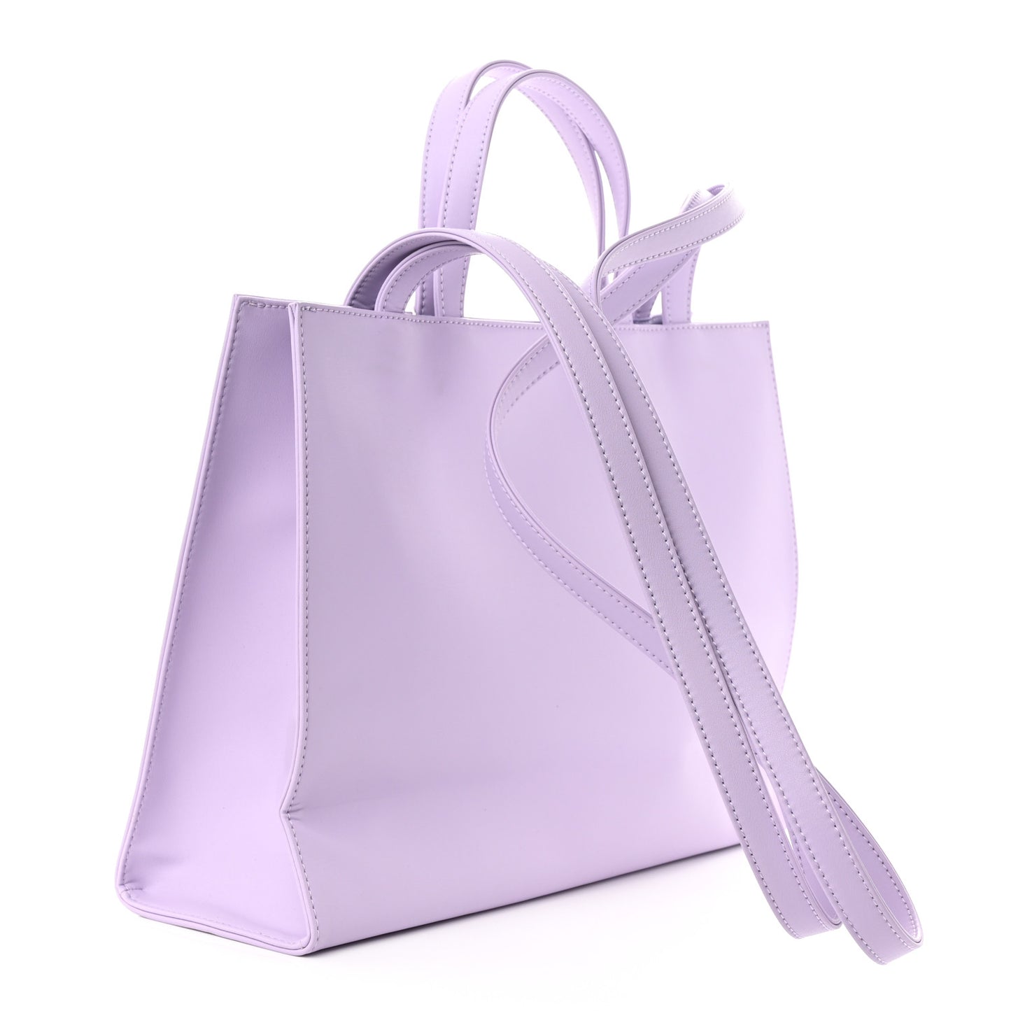 Vegan Leather Medium Shopping Bag Lavender