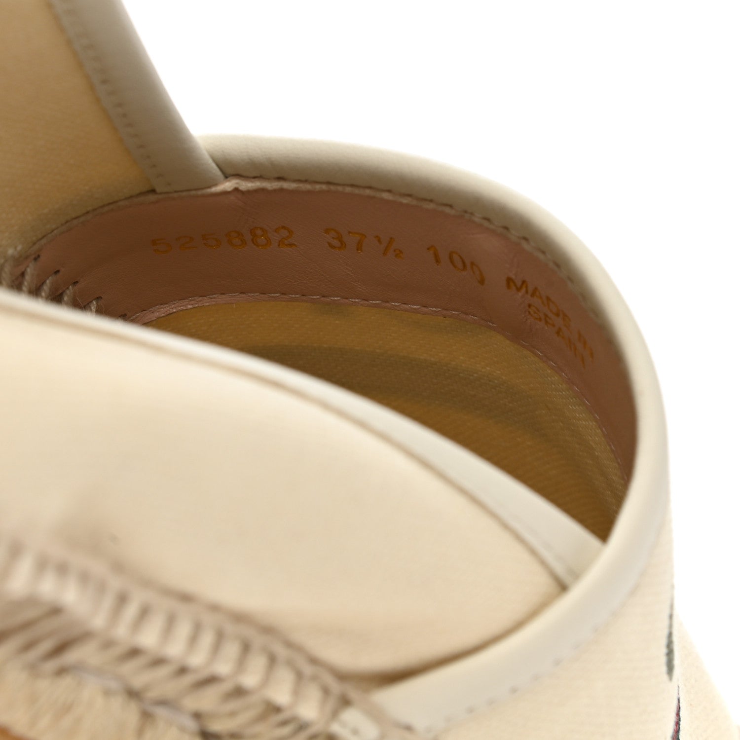 Gucci Canvas Logo Espadrilles 37.5 Greggio White 8 of 10