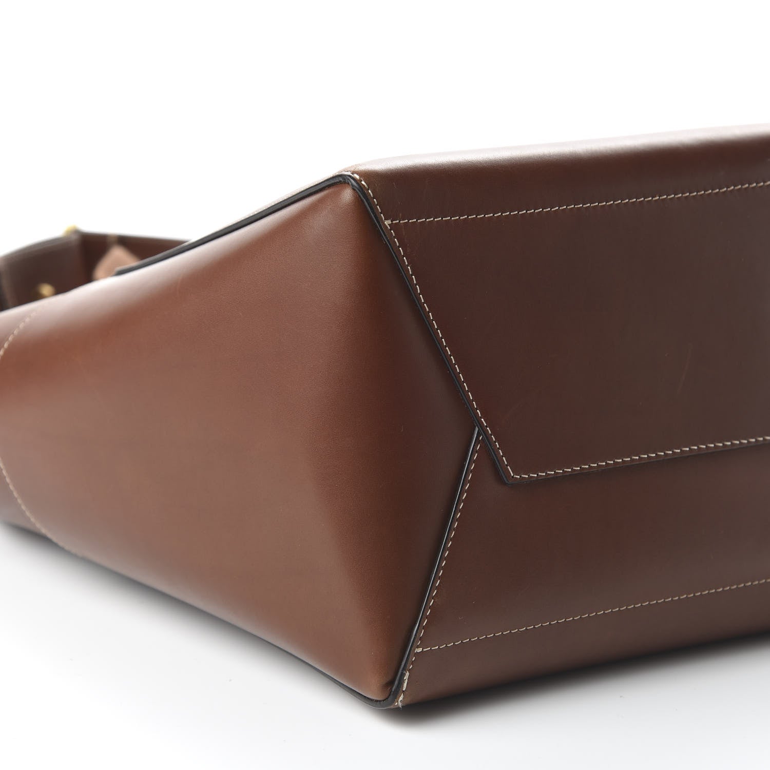 Celine Natural Calfskin Sangle Bucket Bag Dark Brown 6 of 9