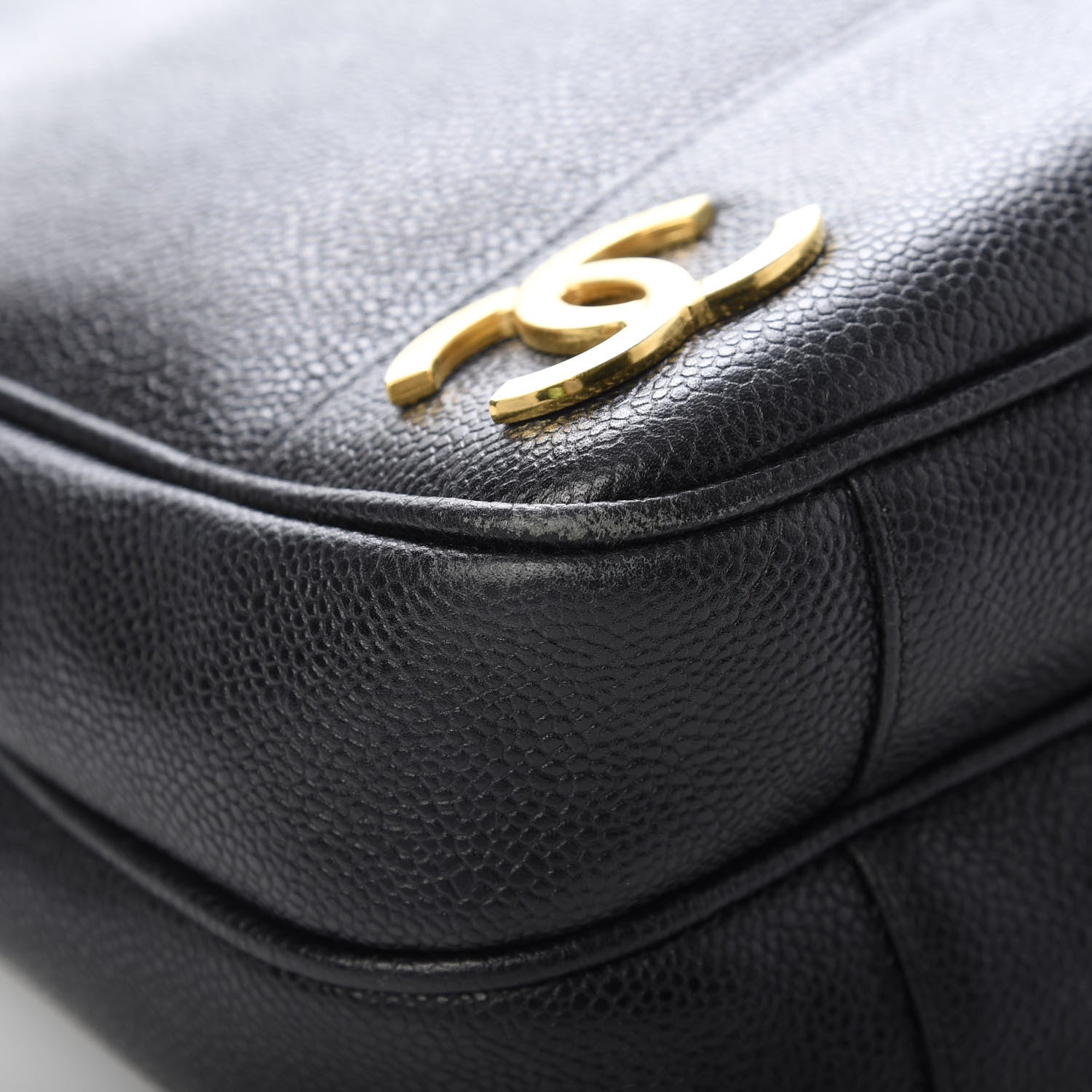 Chanel Caviar CC Shoulder Bag Black 10 of 13