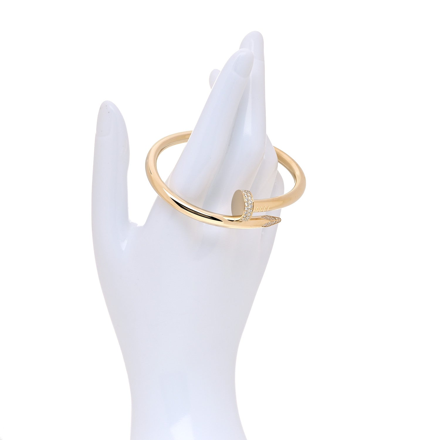 Cartier 18K Yellow Gold Diamond Large Juste Un Clou Bracelet 18 2 of 6