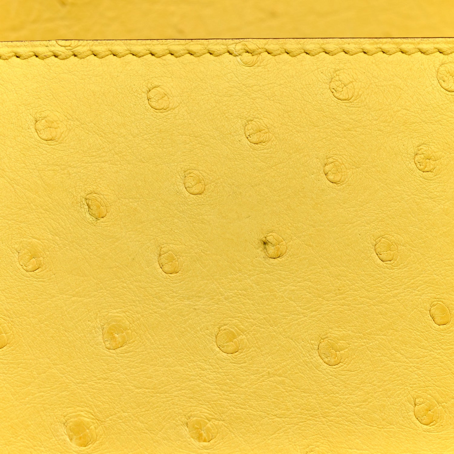 Hermes Ostrich Mini Sac Roulis Jaune Citron 13 of 14