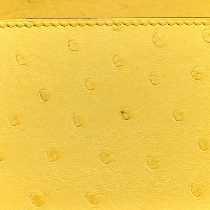 Hermes Ostrich Mini Sac Roulis Jaune Citron 13 of 14