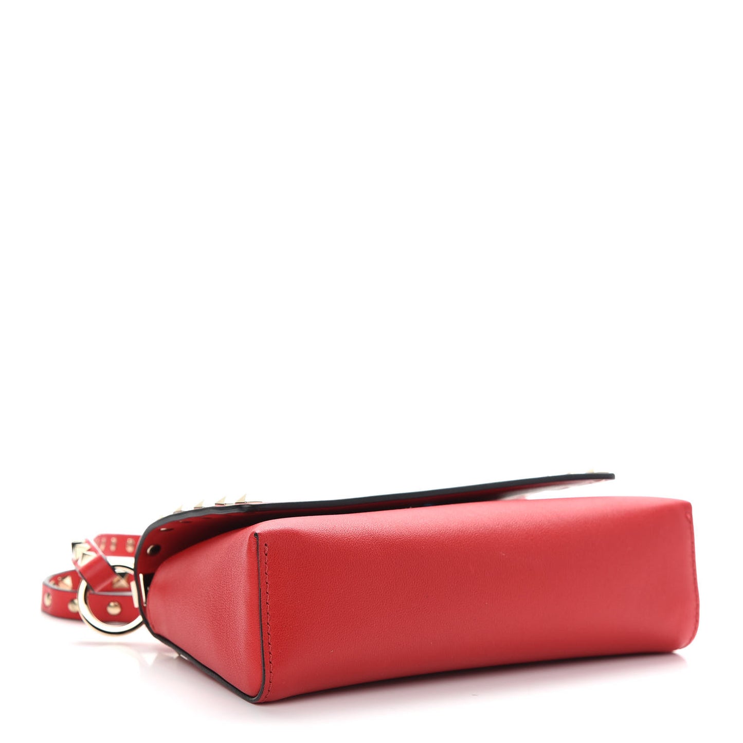 Calfskin Rockstud Crossbody Bag Red