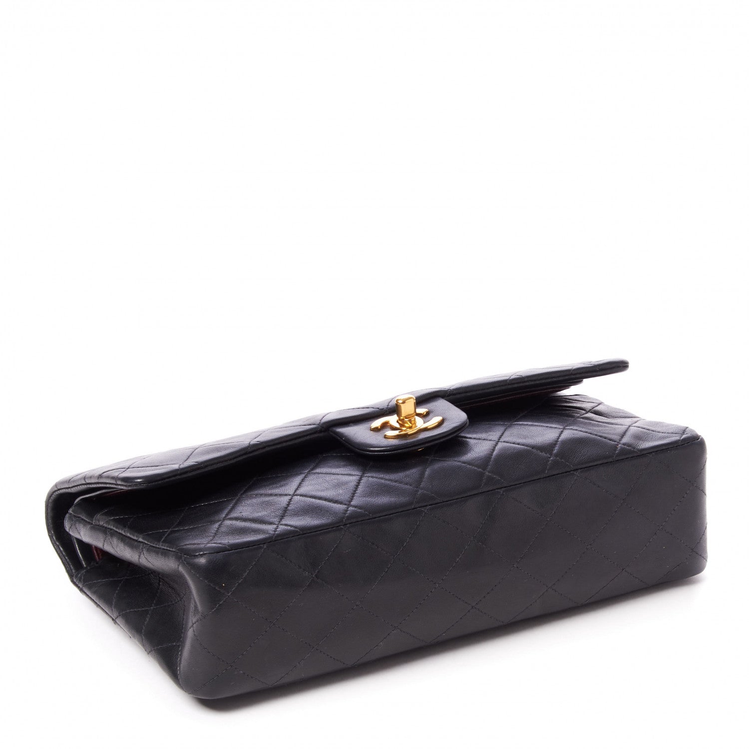 Chanel Lambskin Quilted Medium Double Flap Black 3 of 8